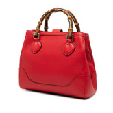 グッチ ダイアナ バンブー ハンドバッグ ショルダーバッグ 2WAY 308360 レッド ブラウン レザー レディース GUCCI 【中古】